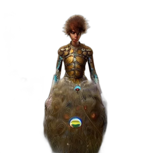 hair, dress, creature, concept art transparent PNG cut-out