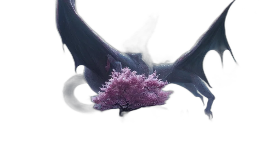 dragon, creature, animal, staff transparent PNG cut-out