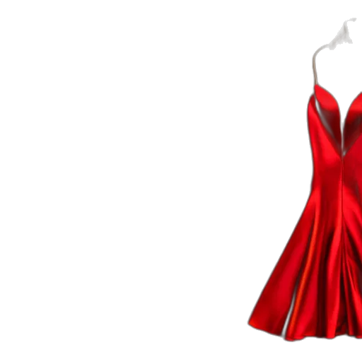 dress, 3d render, red, sexy transparent PNG cut-out