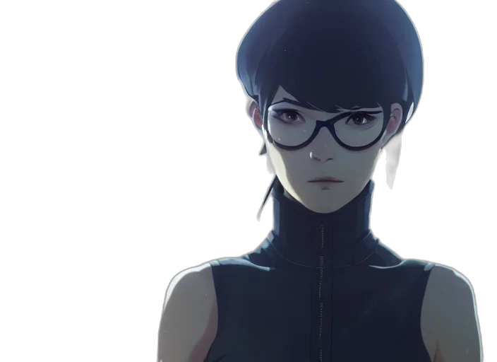 face, concept art, anime, comic book art transparent PNG cut-out