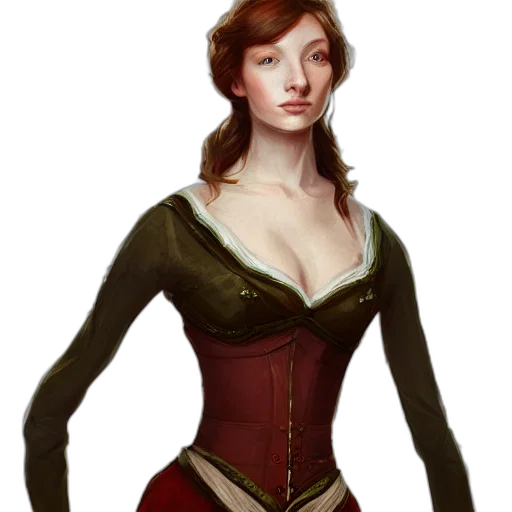 dress, crown, staff, fantasy art transparent PNG cut-out