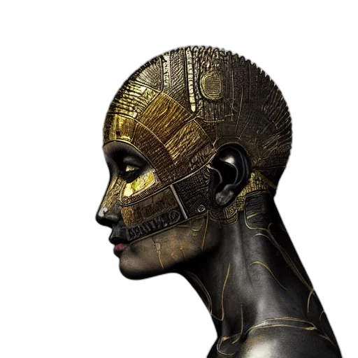 mask, robot, crown, face transparent PNG cut-out