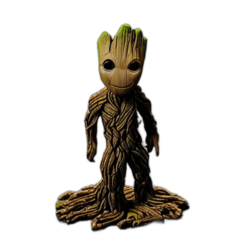 creature, tree, staff, 3d render transparent PNG cut-out