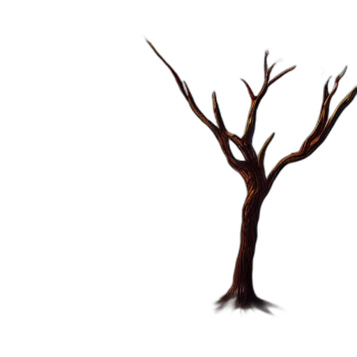 tree, hair, creature, staff transparent PNG cut-out