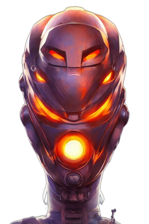 robot, mask, face, concept art transparent PNG cut-out
