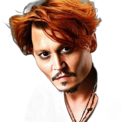face, hair, staff, photorealistic transparent PNG cut-out