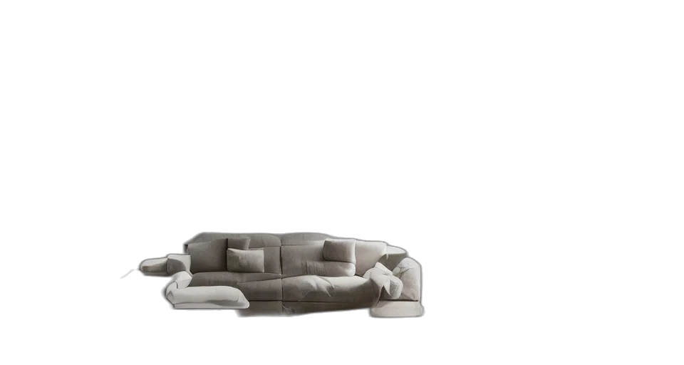 furniture, 3d render, earth tones, monochrome transparent PNG cut-out