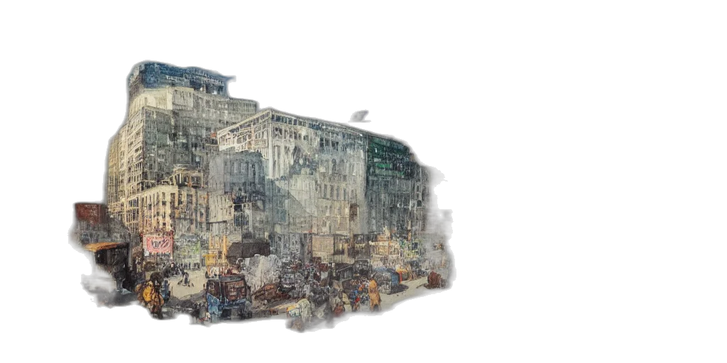 building, concept art, photorealistic, 3d render transparent PNG cut-out
