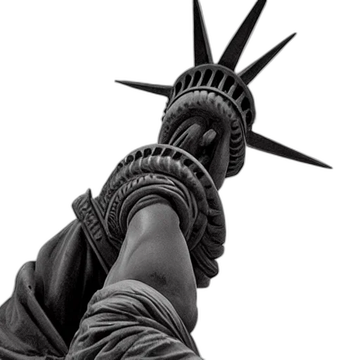 weapon, photorealistic, statue, liberty transparent PNG cut-out