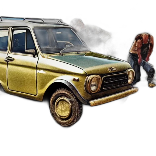 car, photorealistic, concept art, 3d render transparent PNG cut-out