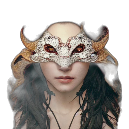 mask, dragon, creature, face transparent PNG cut-out