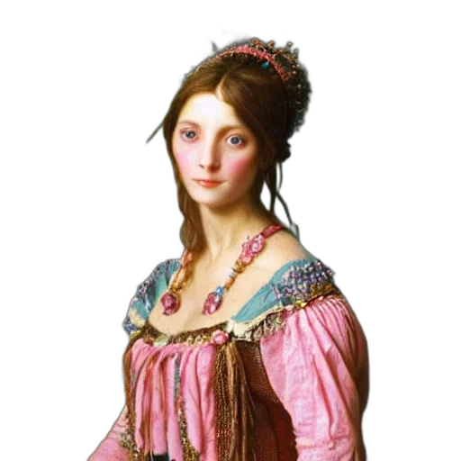 dress, jewelry, face, staff transparent PNG cut-out