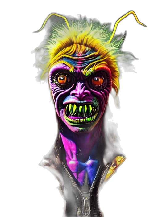 face, creature, mask, staff transparent PNG cut-out