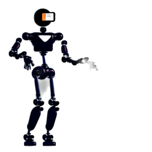 robot, 3d render, concept art, pixel art transparent PNG cut-out