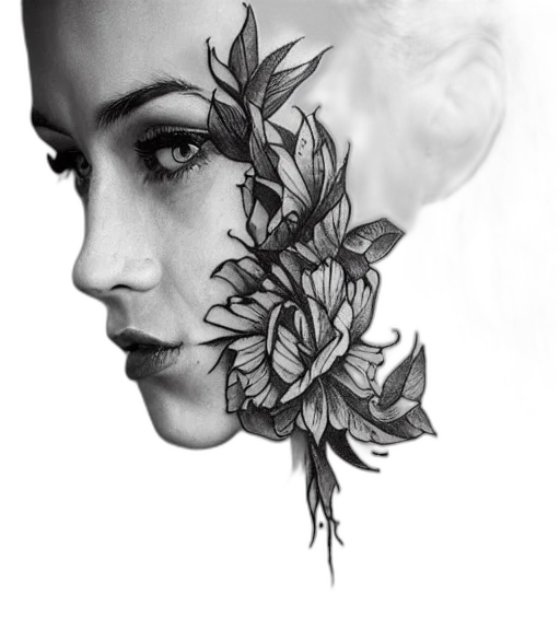 crown, mask, flower, face transparent PNG cut-out