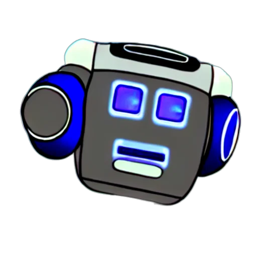 robot, weapon, 3d render, pixel art transparent PNG cut-out