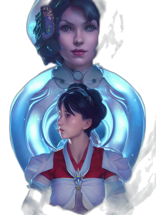 robot, face, concept art, fantasy art transparent PNG cut-out