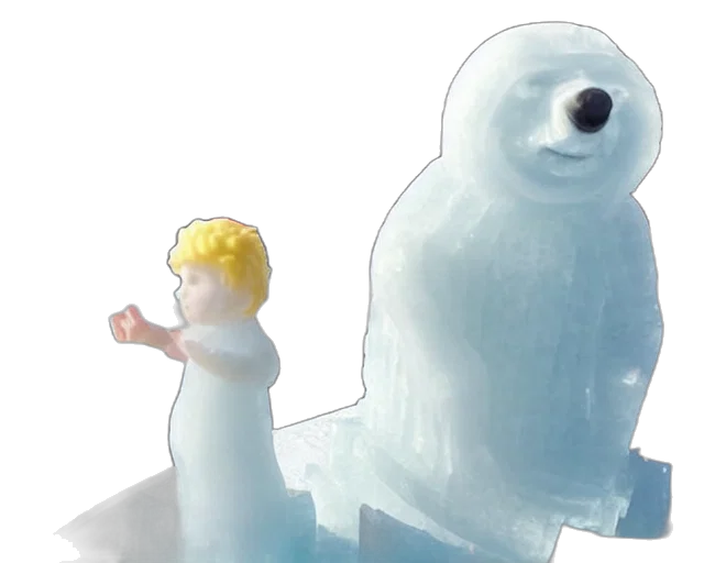concept art, 3d render, snow, underwater transparent PNG cut-out