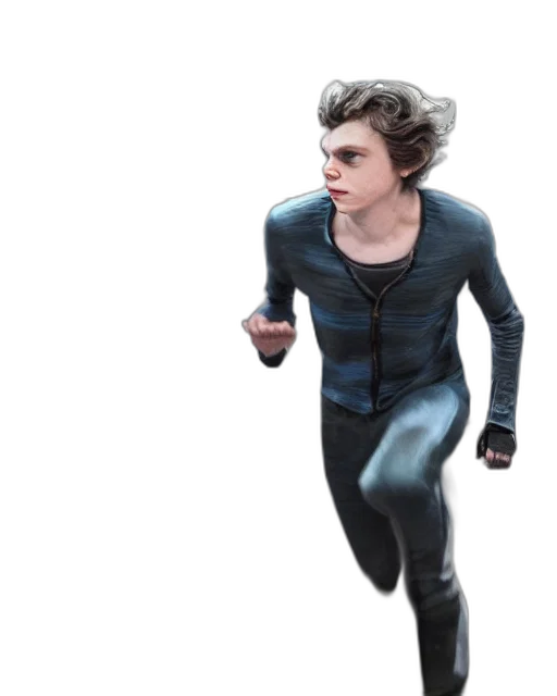 creature, jacket, hair, 3d render transparent PNG cut-out