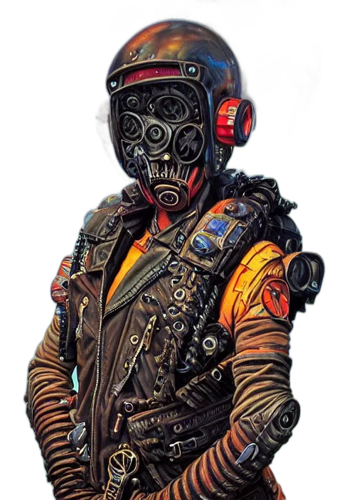 jacket, mask, robot, face transparent PNG cut-out