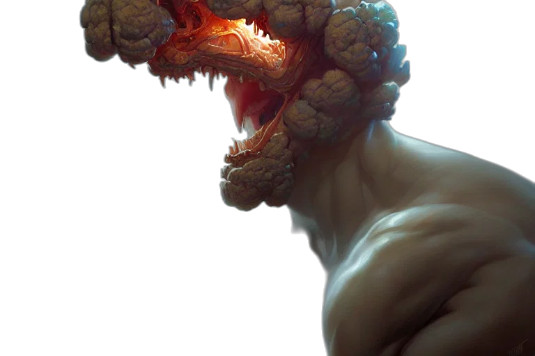dragon, creature, face, mask transparent PNG cut-out