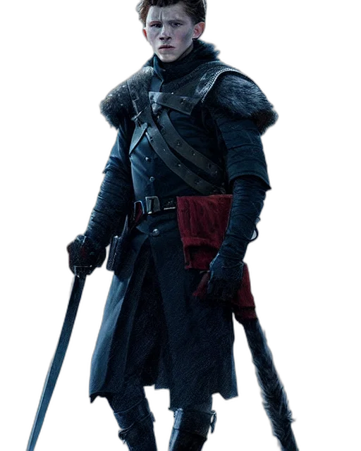 staff, sword, weapon, jacket transparent PNG cut-out