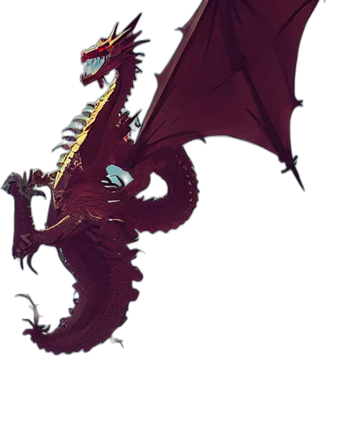 dragon, staff, sword, creature transparent PNG cut-out