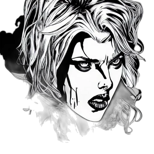 face, hair, comic book art, cartoon transparent PNG cut-out