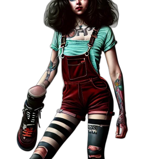 dress, hair, staff, comic book art transparent PNG cut-out