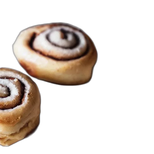 food, cinnamon, rolls, made transparent PNG cut-out