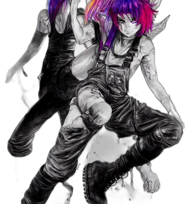 cyberpunk, concept art, fantasy art, comic book art transparent PNG cut-out