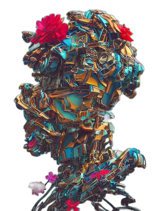 robot, mask, face, crown transparent PNG cut-out