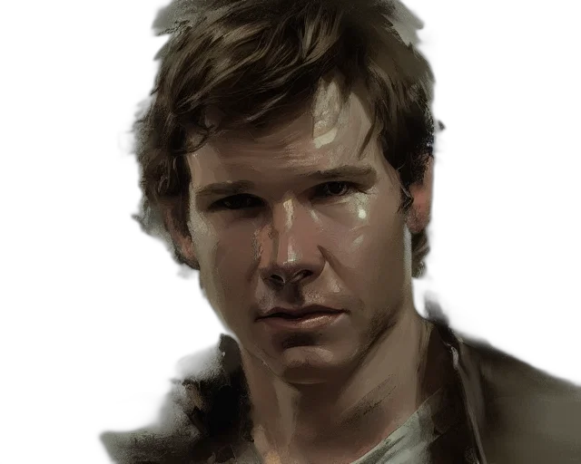 face, photorealistic, oil painting, comic book art transparent PNG cut-out
