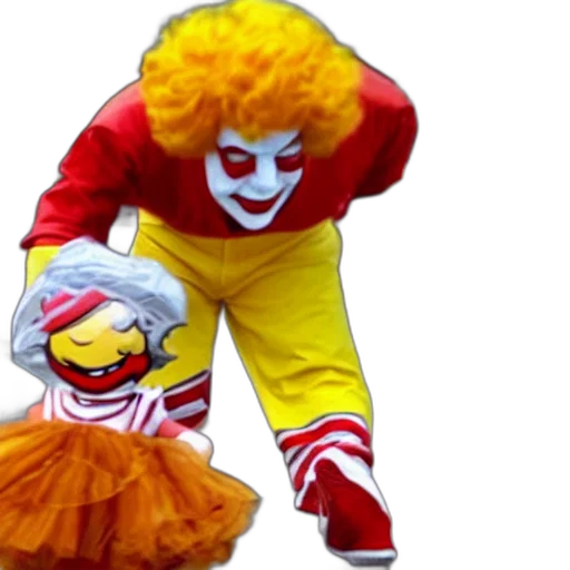creature, ronald, mcdonald, kicks transparent PNG cut-out