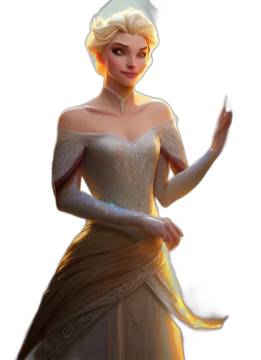dress, crown, staff, jewelry transparent PNG cut-out