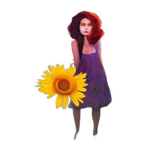 dress, flower, umbrella, creature transparent PNG cut-out