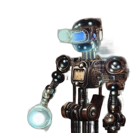 robot, staff, weapon, animal transparent PNG cut-out