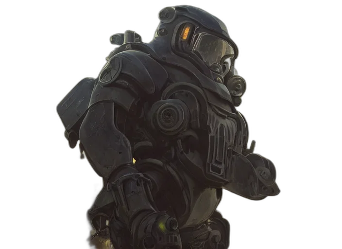 robot, weapon, staff, face transparent PNG cut-out