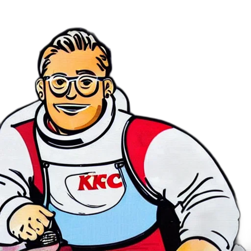 jacket, cartoon, comic book art, kfc transparent PNG cut-out