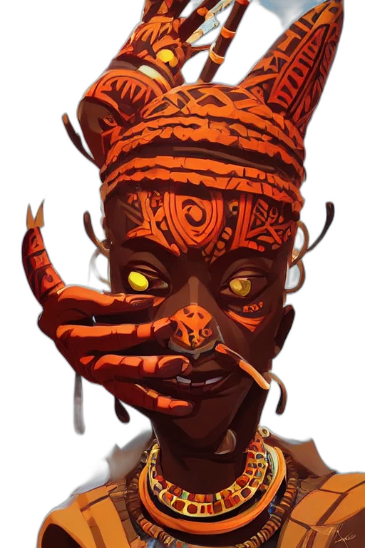 mask, face, creature, staff transparent PNG cut-out
