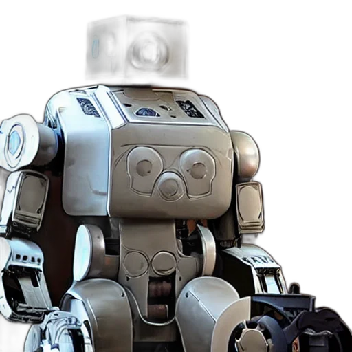 robot, 3d render, concept art, cyberpunk transparent PNG cut-out