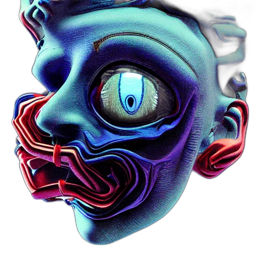mask, face, robot, creature transparent PNG cut-out