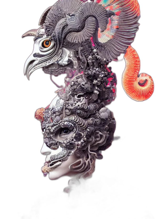 mask, dragon, jewelry, crown transparent PNG cut-out