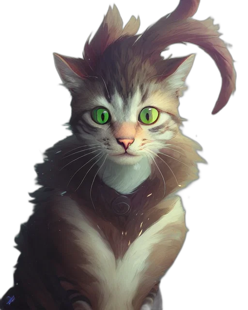 staff, animal, creature, fantasy art transparent PNG cut-out