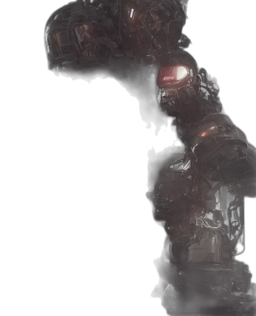 robot, weapon, creature, face transparent PNG cut-out