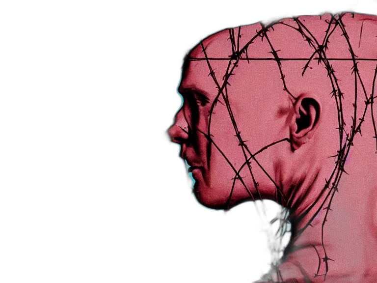 face, mask, robot, hair transparent PNG cut-out
