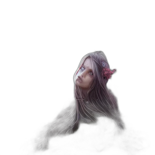 creature, hair, face, mask transparent PNG cut-out