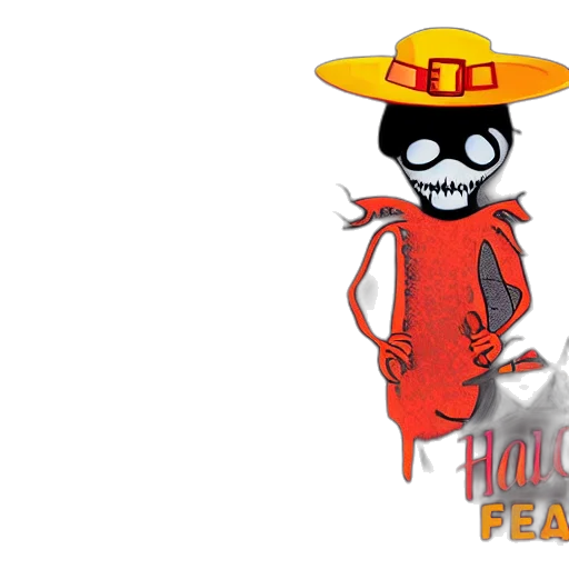 hat, concept art, pixel art, spooky transparent PNG cut-out