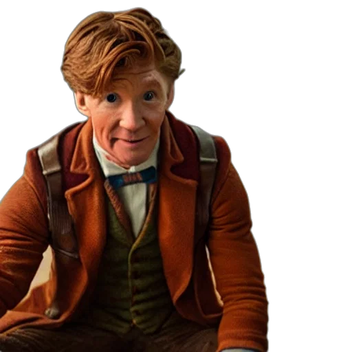 jacket, face, staff, concept art transparent PNG cut-out