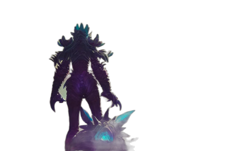 creature, dragon, staff, mask transparent PNG cut-out